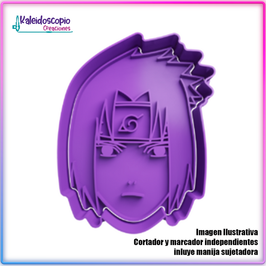 Sasuke Rostro - Cortador de Galletas y Fondant
