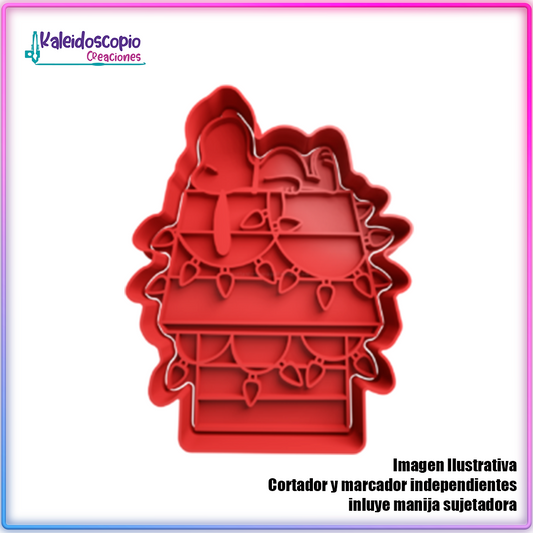 Snoppy Casa de Navidad - Cortador de Galletas y Fondant