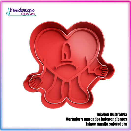 Corazon Triste de Un Verano Sin Ti - Cortador de Galletas y Fondant