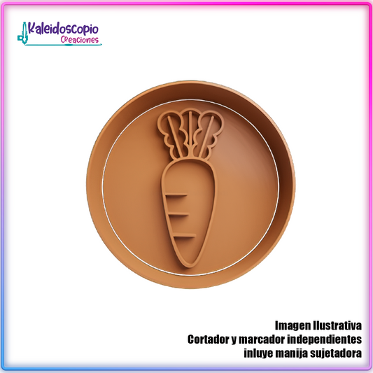 Zanahoria Conejo de Pascua Contorno - Cortador de Galletas y Fondant