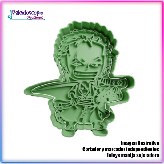 Zoro chibi - Cortador para galletas y fondant