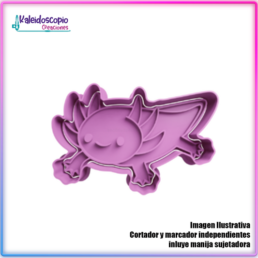 Ajolote cute Cortador para galletas y fondant