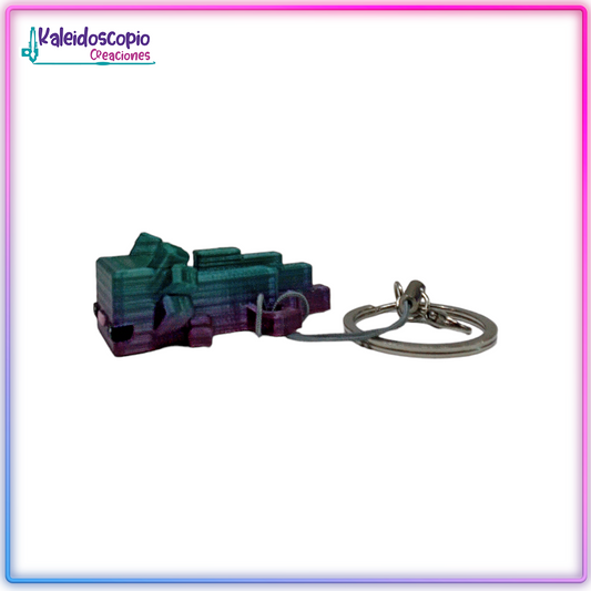 Ajolote Minecraft Llavero Multicolor