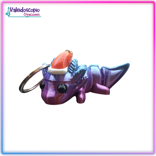 Ajolote Navideño Llavero Multicolor - Flexy