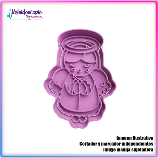 Angel cute rezando Cortador para galletas y fondant