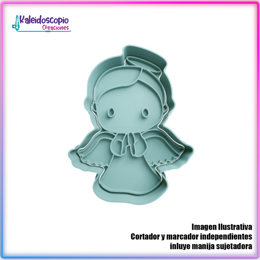 Angelito rezando Cortador para galletas y fondant