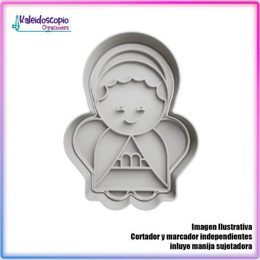Angelito rezando Cortador para galletas y fondant