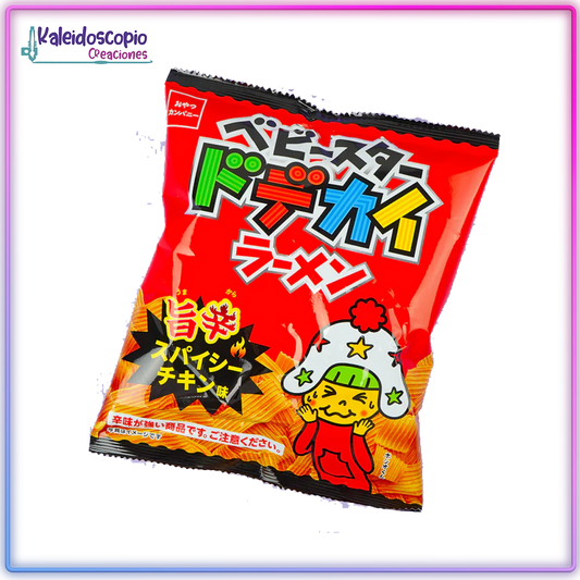 Baby Star Dodecai ramen spicy chicken, Oyatsu Company.