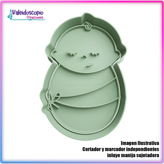Bebe Dormido Corazon Cortador para galletas