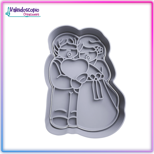 Pareja de Bodas Cortador para galletas