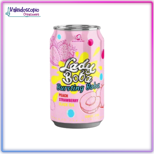Bubble Tea Durazno y Fresa 320 ml