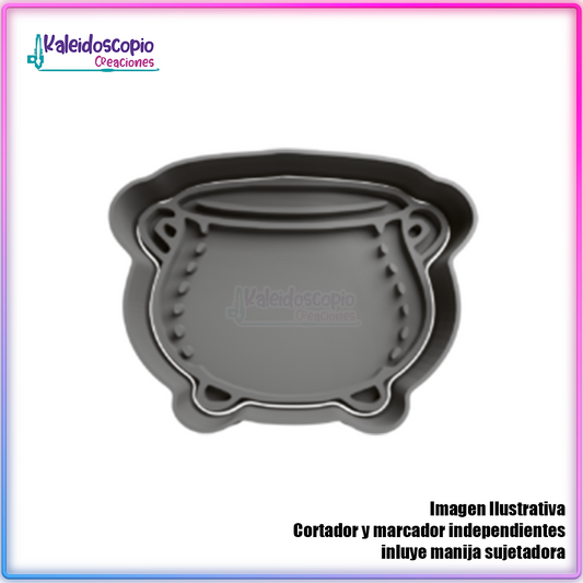 Caldero cute Cortador para galletas y fondant