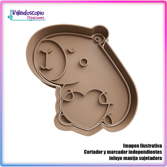Capibara Corazon Cortador para galletas