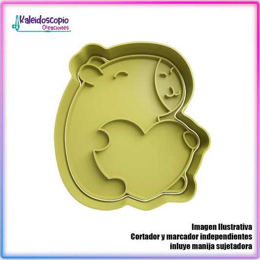 Capibara Corazon 2 Cortador para galletas