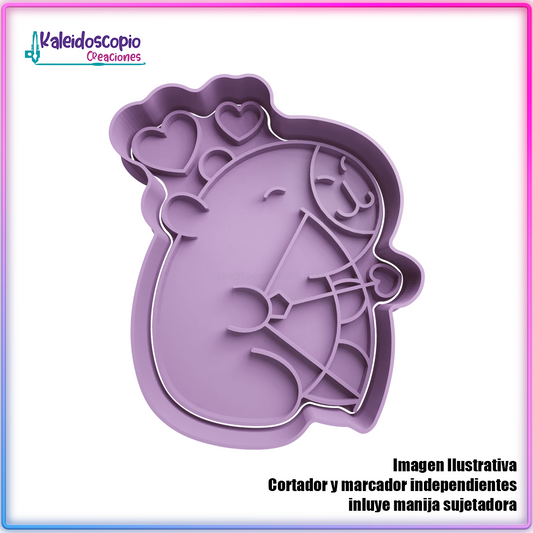 Capibara Cupido 2 Cortador para galletas