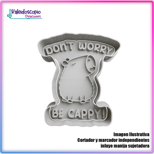 Capibara"Don't Worry Be Happy" Cortador para galletas