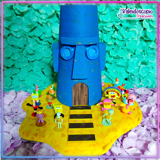 Coleccionador Casa de calamardo bob Esponja Vuala