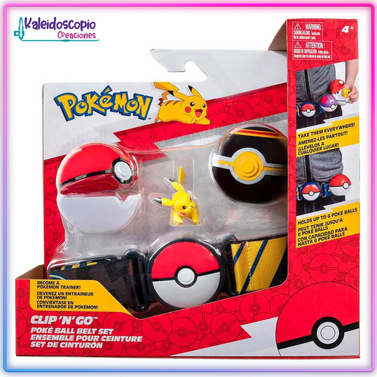 Pokemon Pikachu Clip 'N' Go Belt Set – Figura de Batalla Pikachu