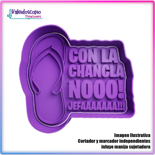 Con la chancla no Cortador para galletas y fondant