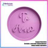 TE AMO San Valentin 2 - Cortador de Galletas y Fondant TE AMO San Valentin 2 - Cortador de Galletas y Fondant