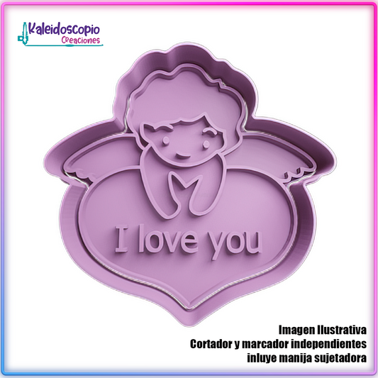 Cupido TE AMO San Valentin - Cortador de Galletas y Fondant