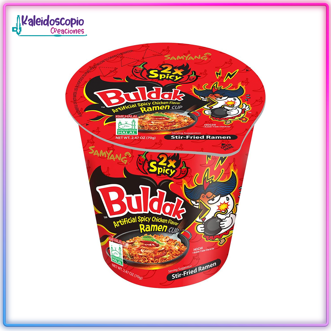 Buldak Sabor Hot Chicken Flavor Ramen x2 Vaso