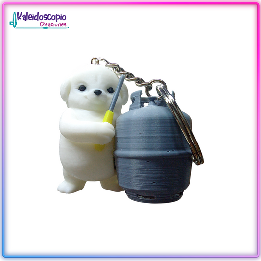 Llavero Meme Perrito Tanque de Gas