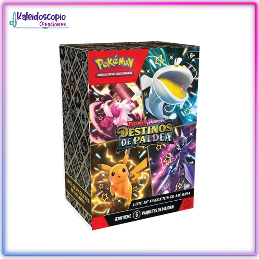 POKÉMON TCG: ESCARLATA Y PÚRPURA - DESTINOS DE PALDEA LOTE DE PAQUETES DE MEJORA (ESPAÑOL)
