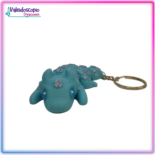 Dragon Azul Cute Llavero - Flexy