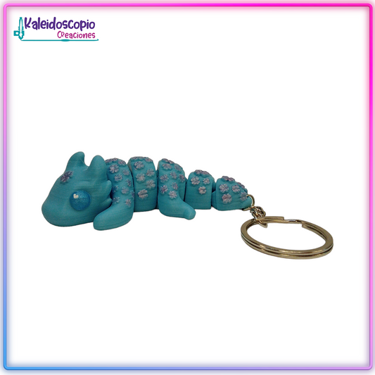Dragon Azul Cute Llavero - Flexy