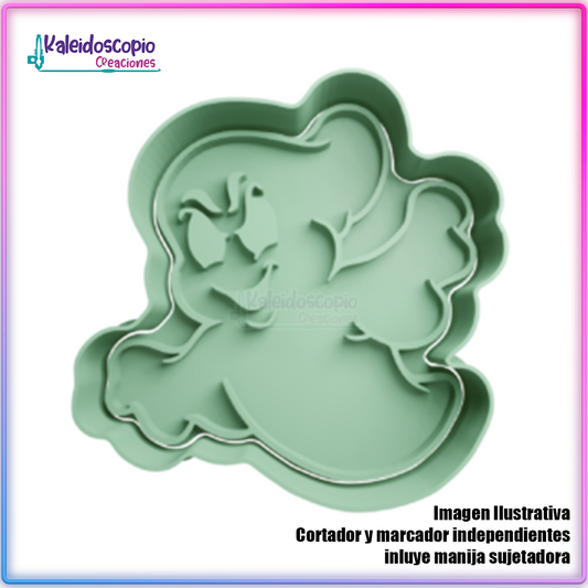 Fantasma enojado Cortador para galletas y fondant