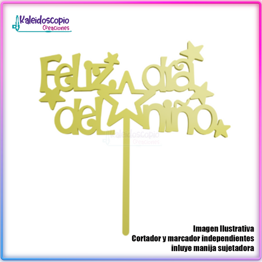 Feliz dia del niño topper cake