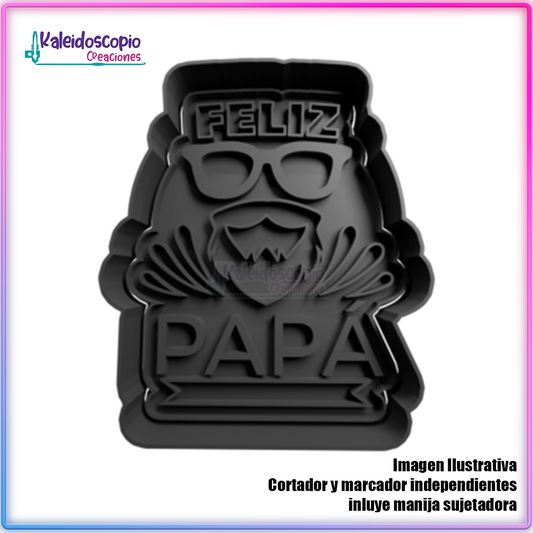 Feliz Papá Cortador para galletas y fondant