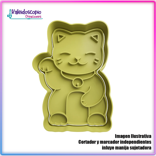 Gato de la Suerte Chino 2 Cortador para galletas