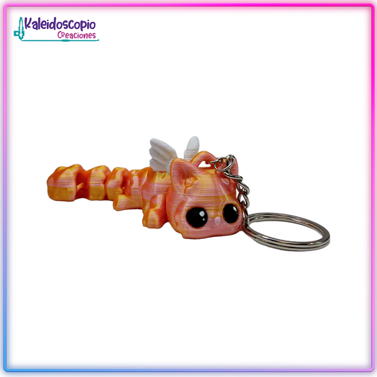 Gatito Alado Tornasol Llavero - Flexy