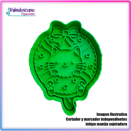 Gato girnalda - Cortador para galletas y fondant
