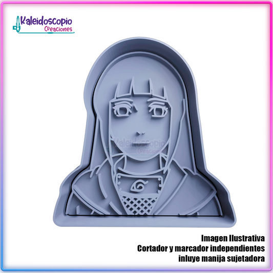 Hinata de naruto - Cortador para galletas y fondant