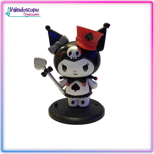 Figura de Kuromi Pica Negro - Kuromi Poker - Figuras Miniaturas