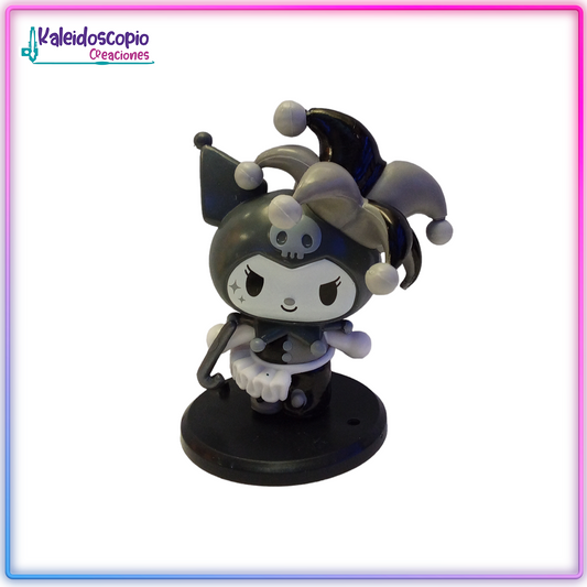 Figura de Kuromi Bufon Negro - Kuromi Poker - Figuras Miniaturas