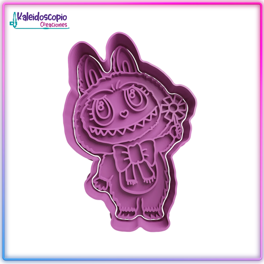 Labubu con Flor Cortador para galletas