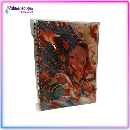 Libreta Tanjiro y Nezuko Holografica - Libreta - Demon Slayer