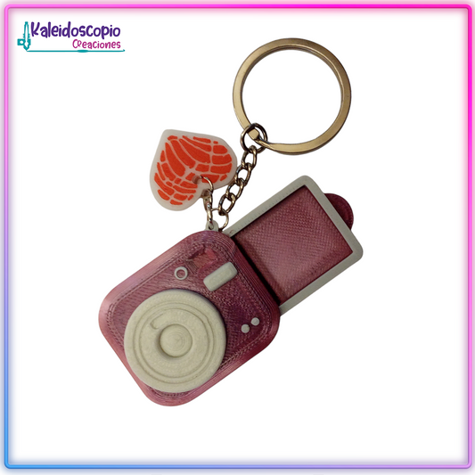 Llavero Camara Porta Retrato Rosa