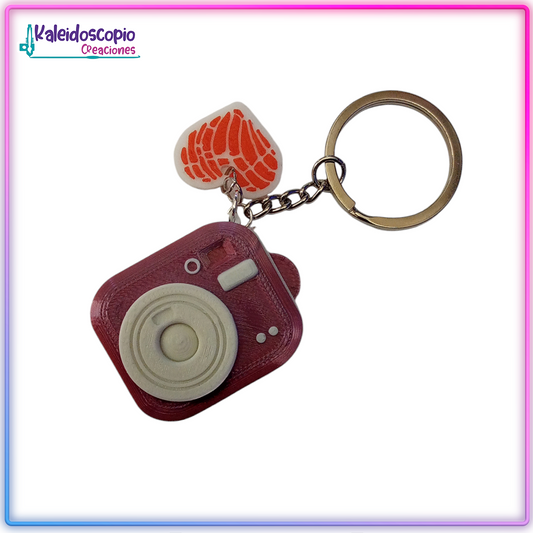 Llavero Camara Porta Retrato Rosa