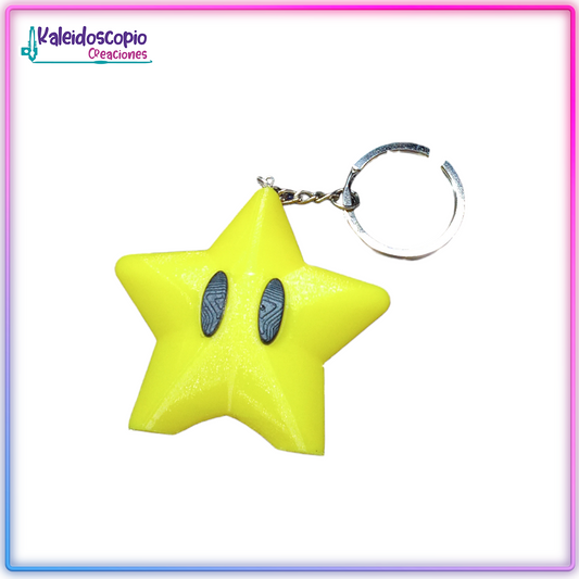 Llavero Estrella Mario Bros