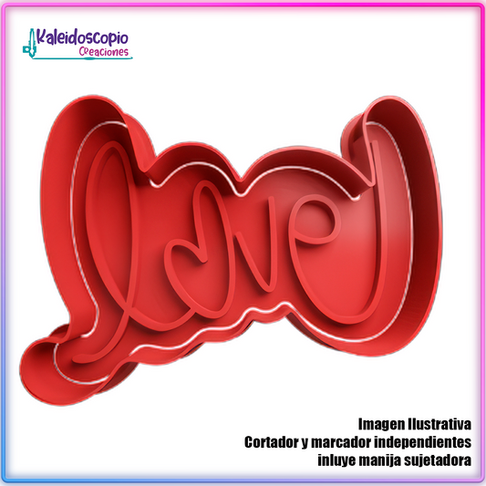 I Love You en Cursiva 2 San Valentin - Cortador de Galletas y Fondant