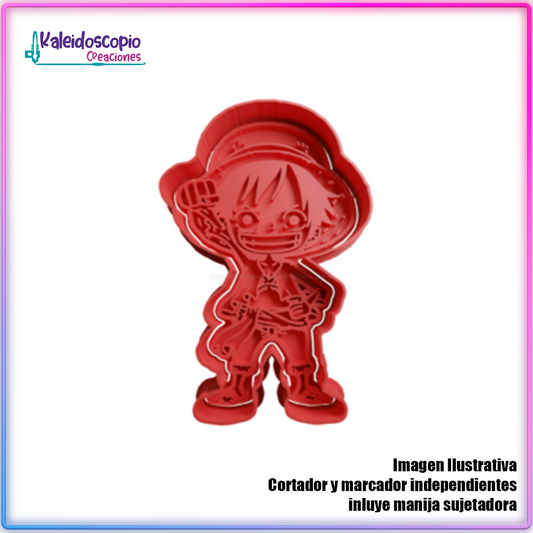 Luffy Festejando - Cortador para galletas y fondant