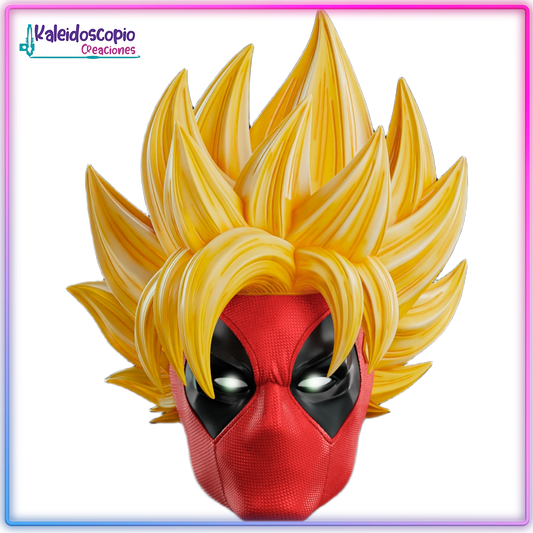 Mascara Deadpool Super Saiyajin