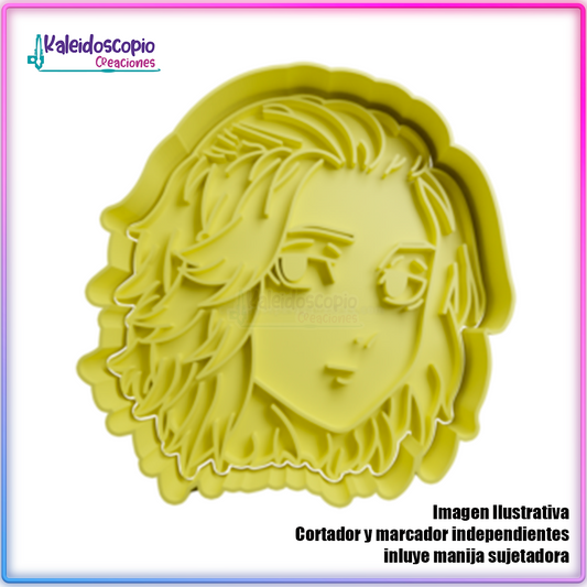 Manjiro sano rostro Cortador para galletas y fondant