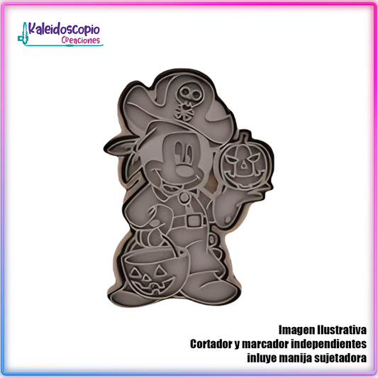 Mickey Mouse pirata Cortador de Galleta y Fondant