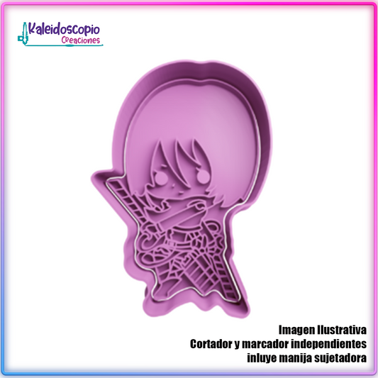 Mikasa chibi - Cortador para galletas y fondant